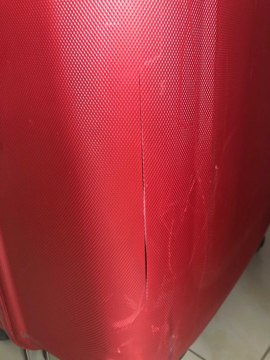 Duża walizka PUCCINI podróżna twarda ABS czerwona na zamek 4 koła