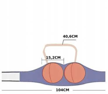 Prozdrowotny biustonosz do powiększania, ogrzewania i masażu piersi