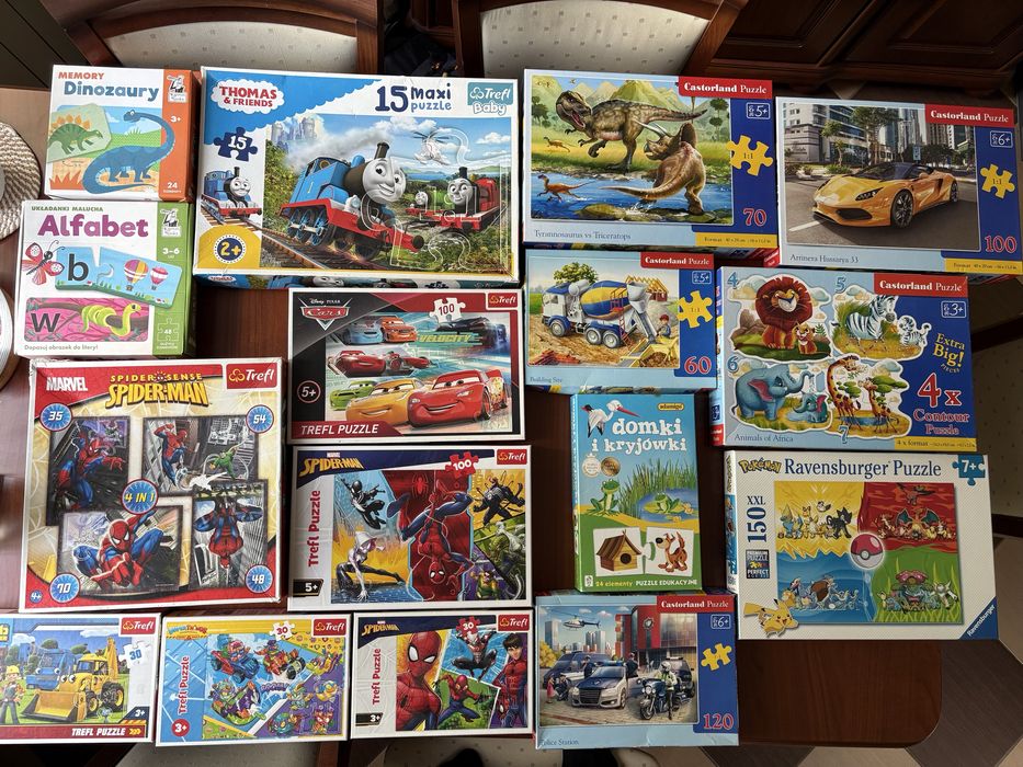 Puzzle dla dziecka. Zestaw 16 ukladanek.