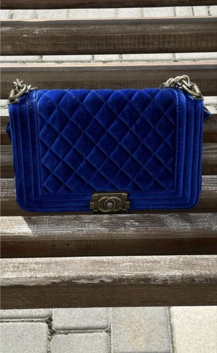 Сумка chanel boy замшева