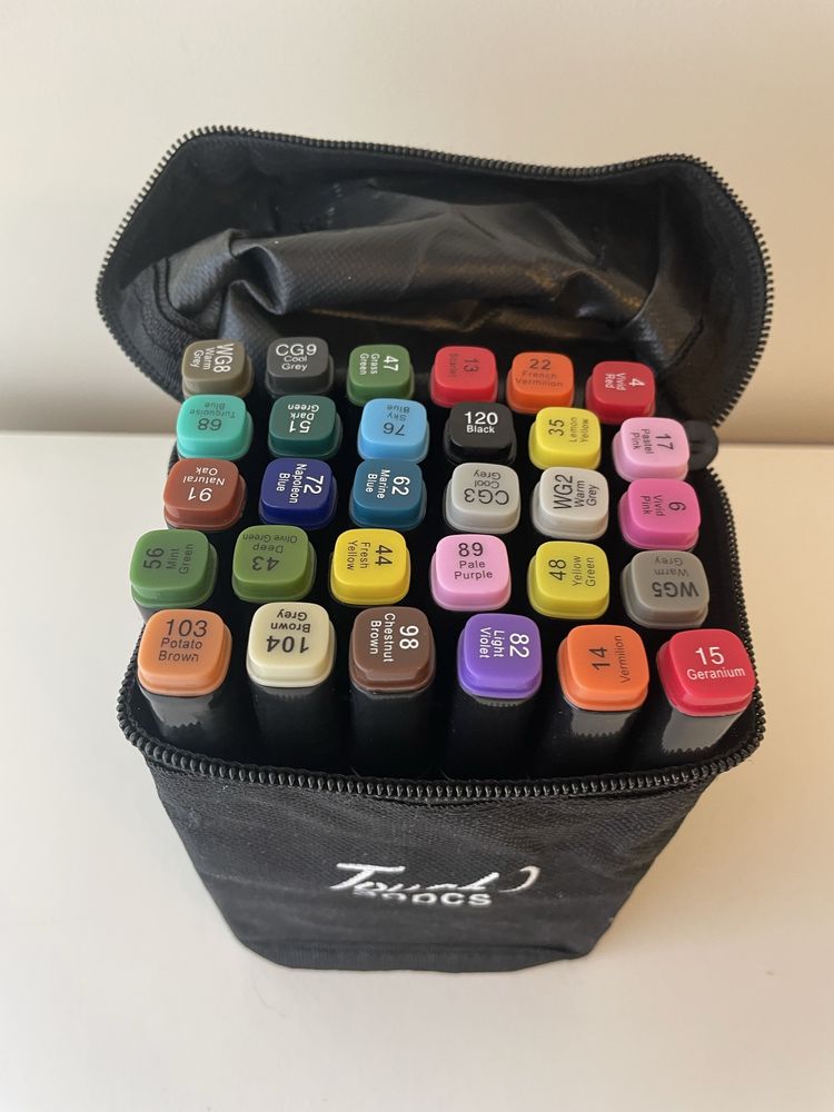 Conjunto de 30 Canetas / Markers de álcool para colorir