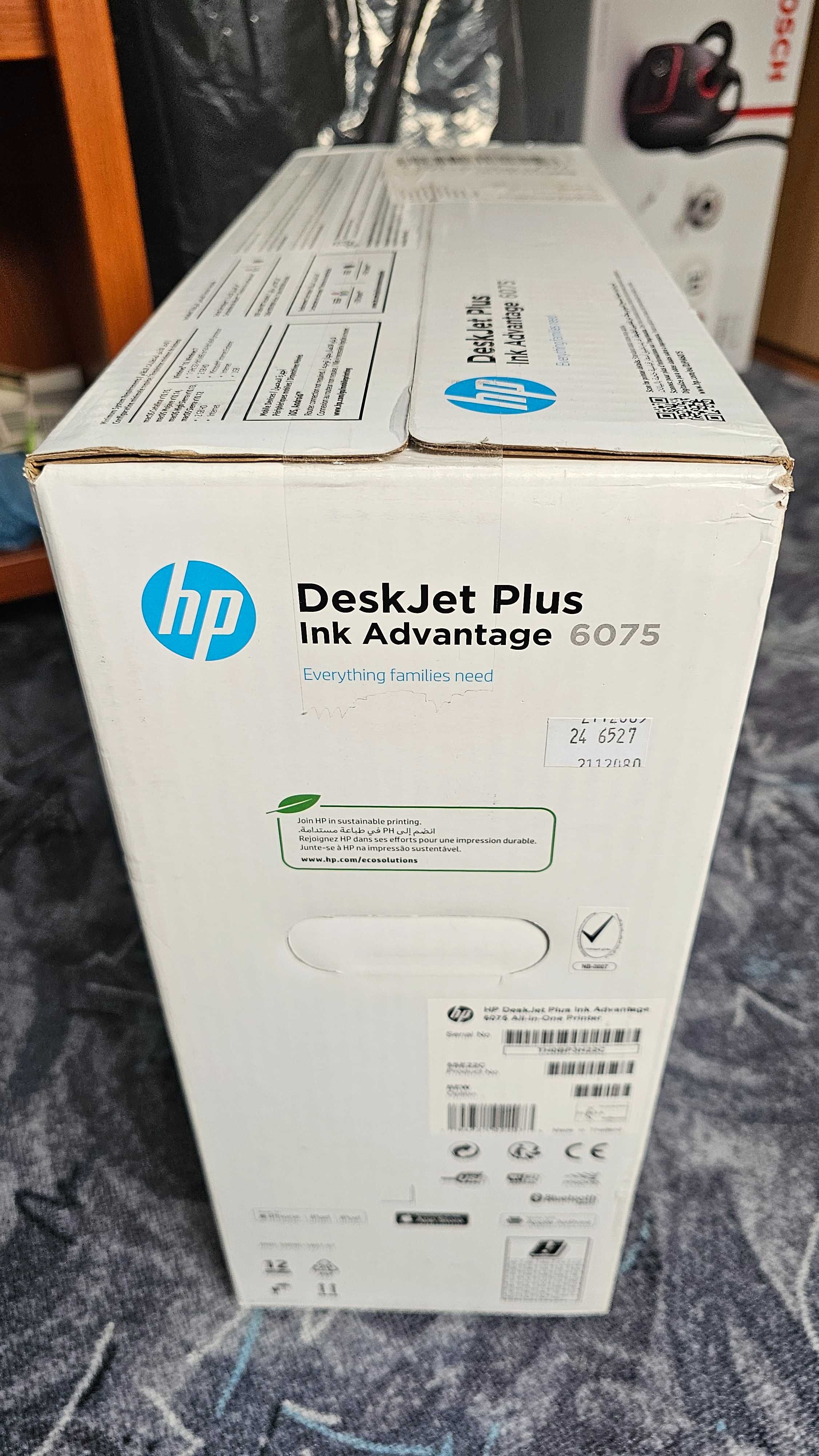 Urządzenie wielofunkcyjne HP Ink Advantage 6075 WiFi, duplex, NOWE
