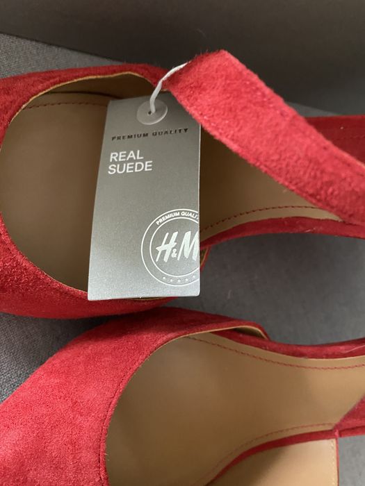 Szpilki zamszowe H&M Premium 41