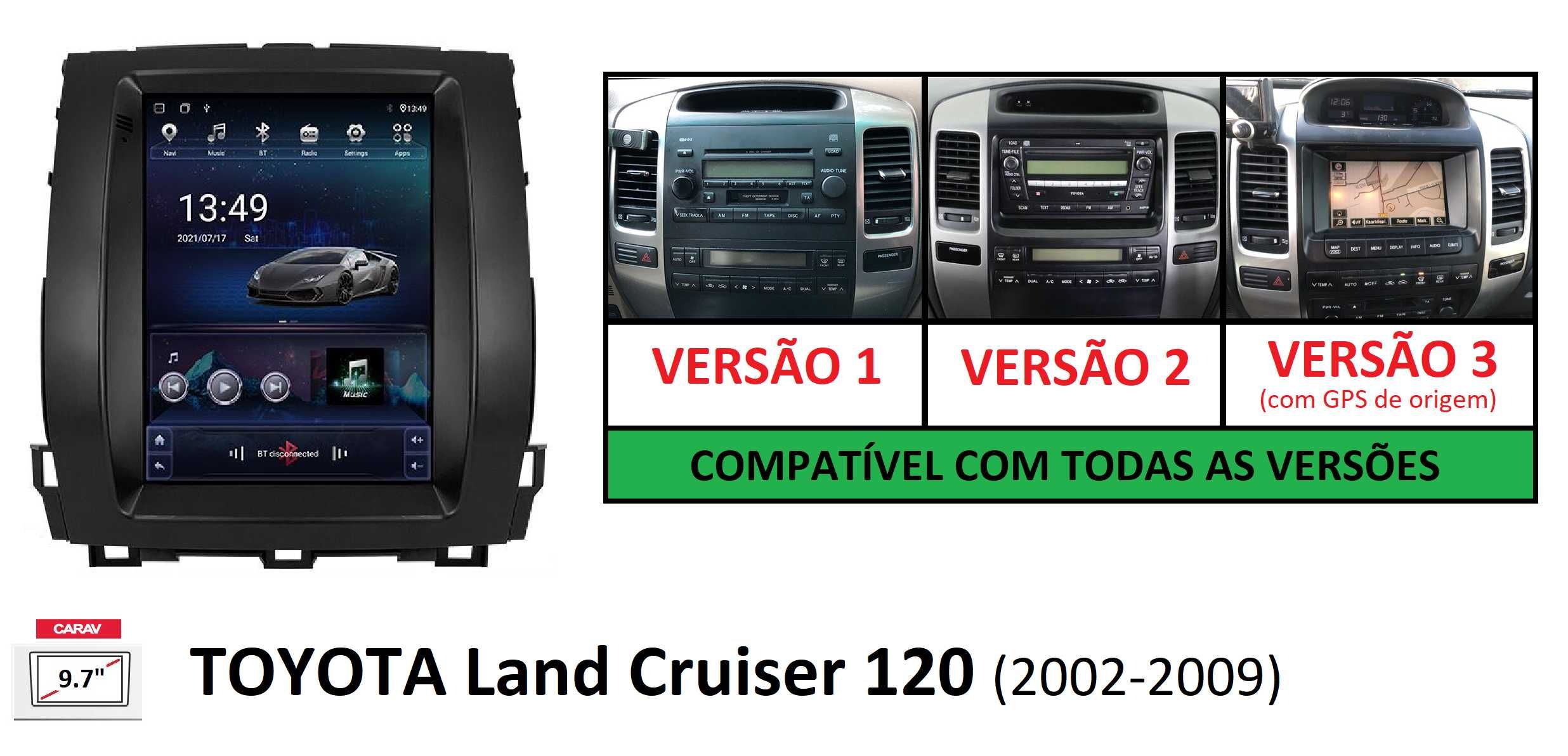 (NOVO) Rádio 2DIN 9.7" TOYOTA Land Cruiser 120 • Tesla • Android