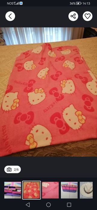 Caixa arrumação +manta Hello kitty+chapéu +Tinteiros