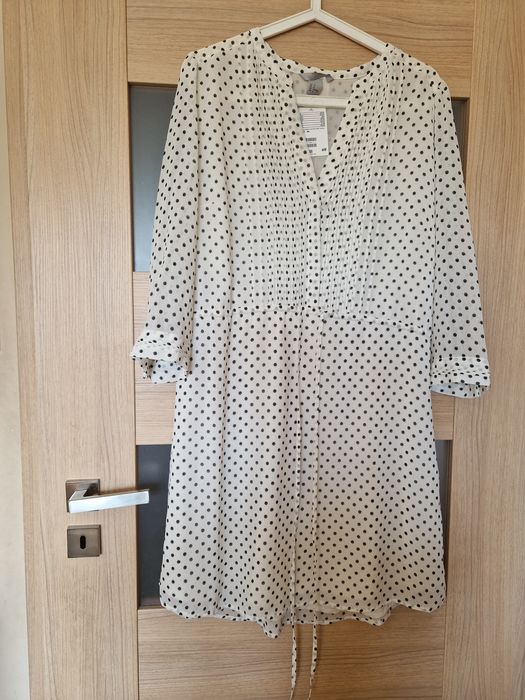 H&M sukienka  44 w kopeczki, nowa
