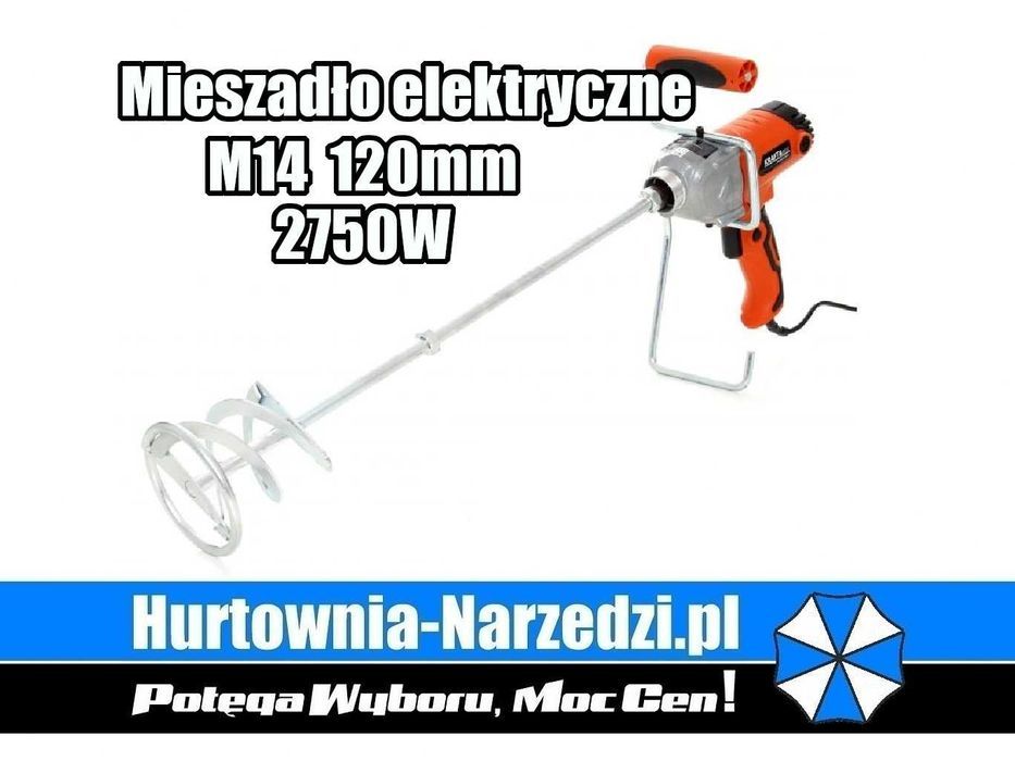 Mieszadło elektryczne M14 120mm 2750W  mieszadło do zapraw farb kleju