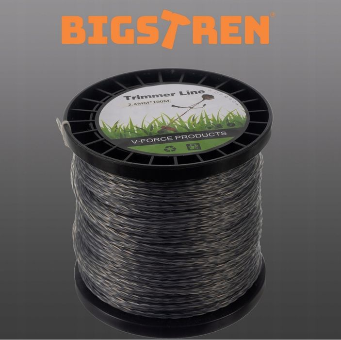 Żyłka Tnąca do Kosy Kosiarki Podkaszarki Zbrojona Skręcana 2,4mm x 100