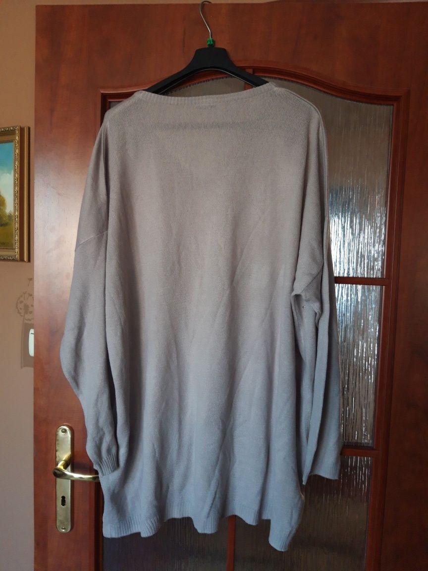 Dłuższy sweter oversize rozmiar 50/52/54/56  6/7 XL