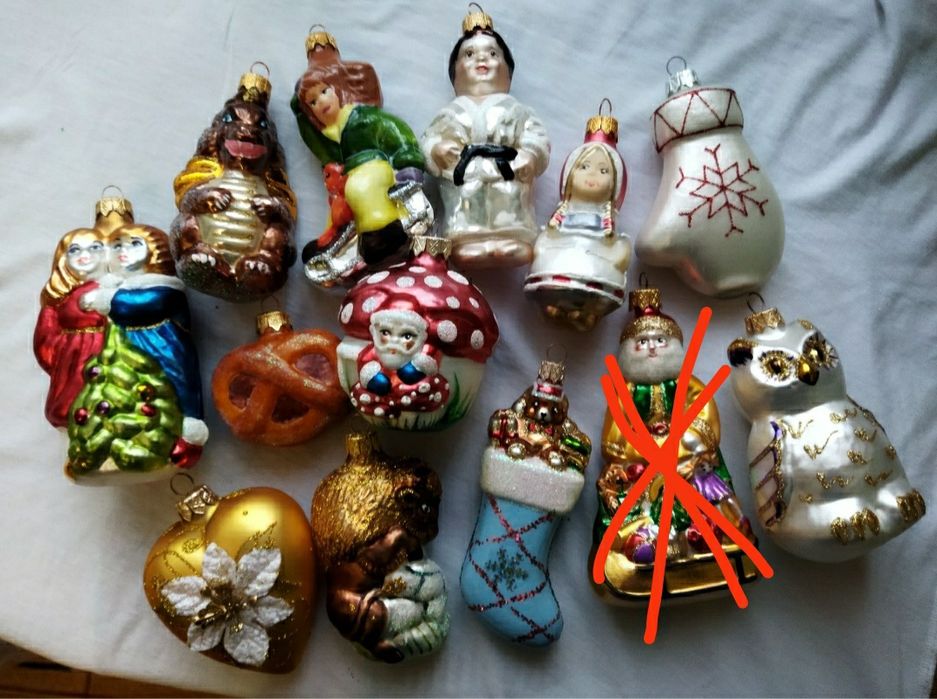 Скляні ялинкові іграшки розпродаж залишків