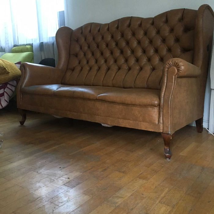 Kanapa, sofa pikowana Chesterfield zabytkowa