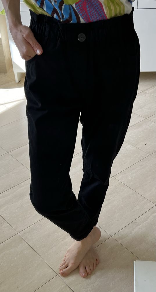 Nowe spodnie terranova damskie czarne na gumce xs