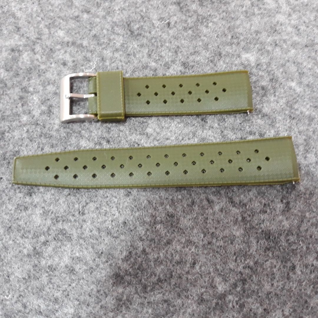 Bracelete Borracha Verde  22mm
