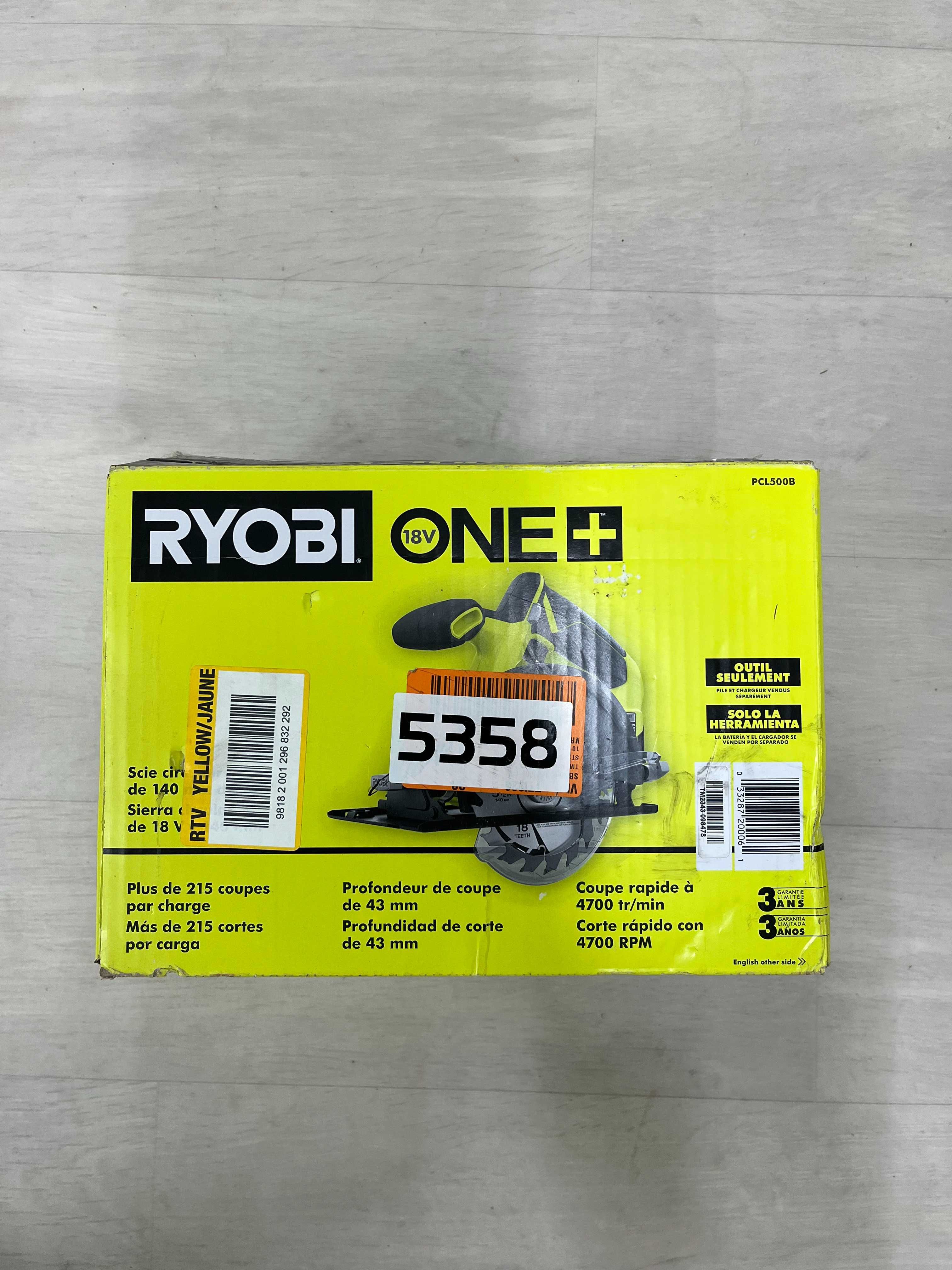 Ryobi piła tarczowa akumulatorowa 18V NOWA z USA