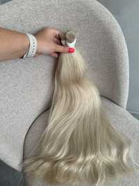 Натуральные славянские белые волосы для наращивания