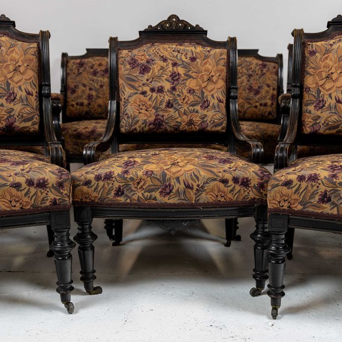 Komplet wypoczynkowy neorenesans makart antyki