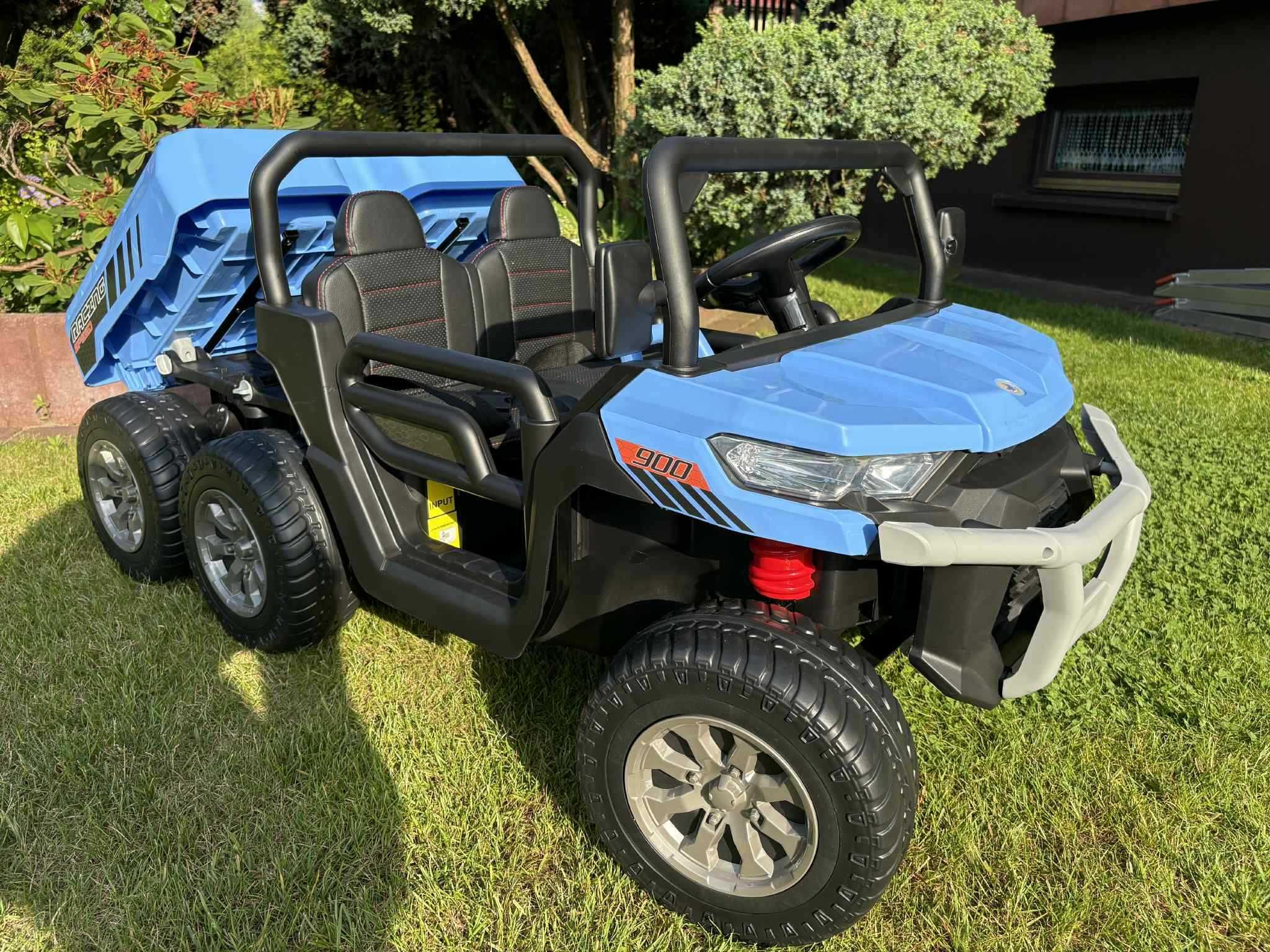 Dwuosobowe Auto na akumulator Wywrotka Pilot 4x4 Samochód dla 2 dzieci