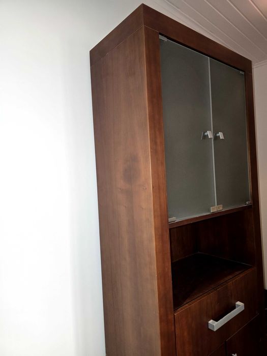 Móvel +Lavatório de casa de banho madeira maciça