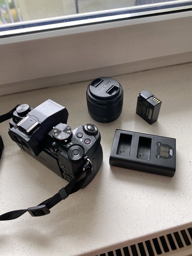 Aparat Panasonic Lumix G80 + obiektyw Panasonic 25mm f/1.7