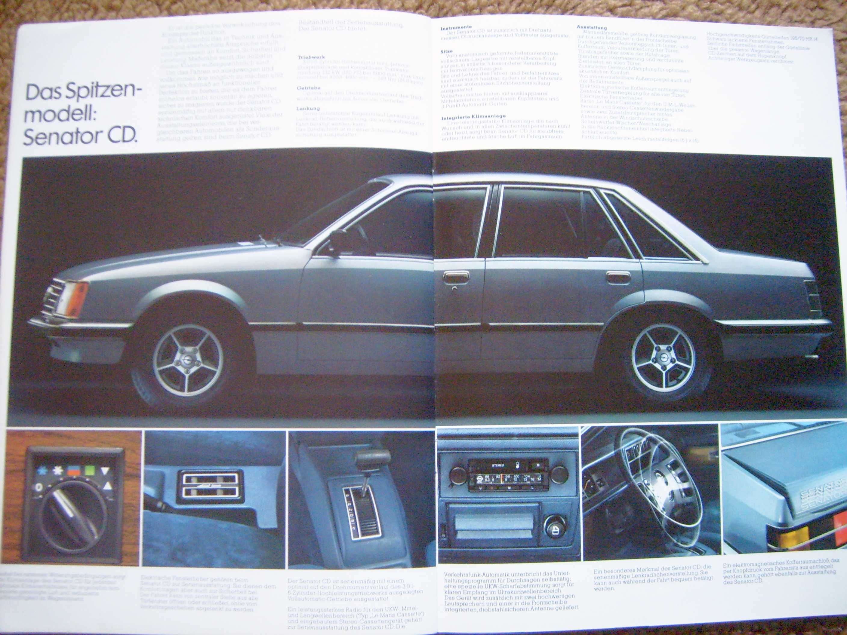 OPEL Senator A1 / 2.8 & 3.0 / 1978 * obszerny prospekt 46 stron