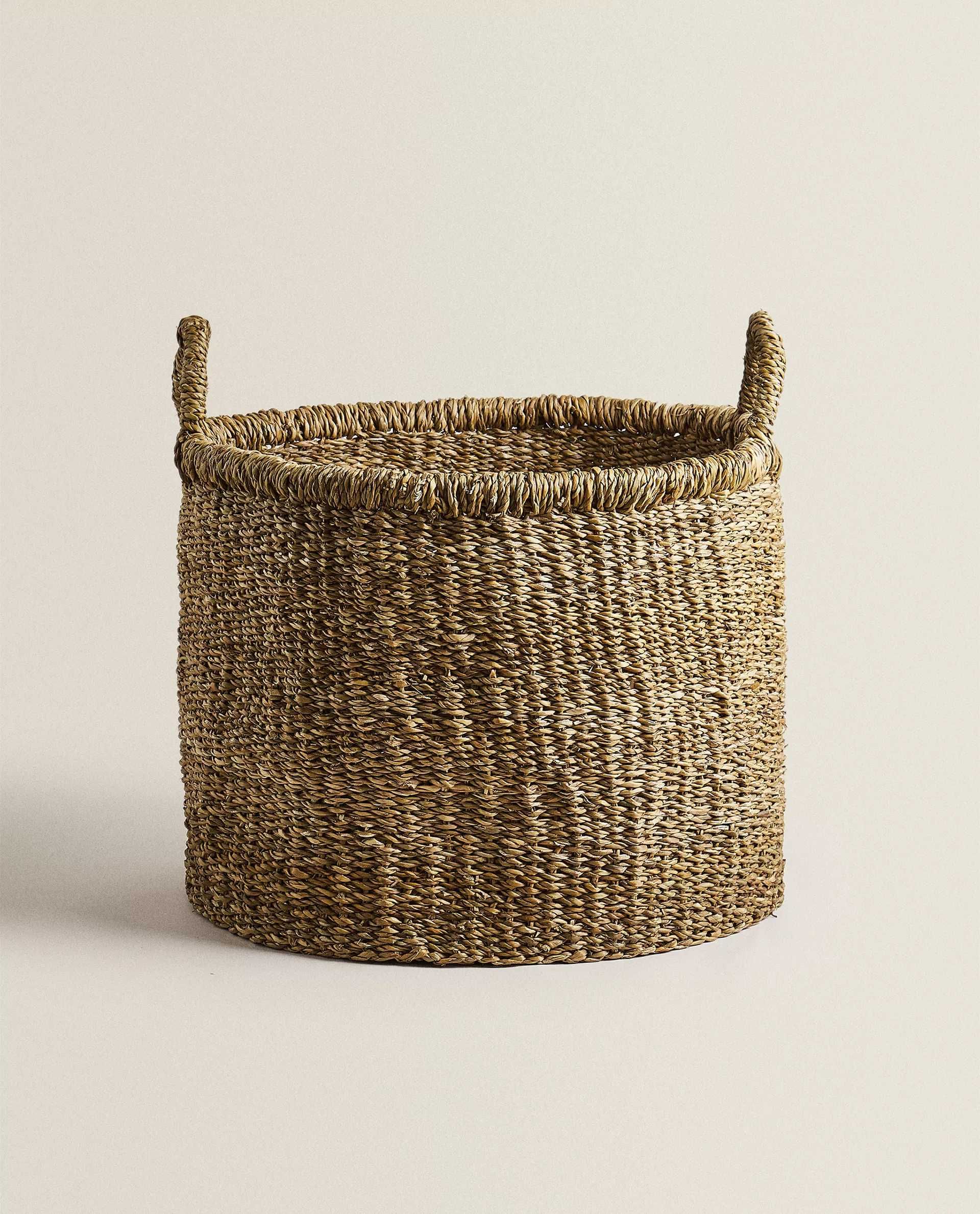 Cesto Grande Seagrass com Asas (ZARA HOME)