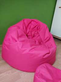 Pufa worek fotel do siedzenia różowy