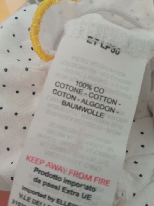 Macacão / Vestido de verão bebé 1 mês Ellepi