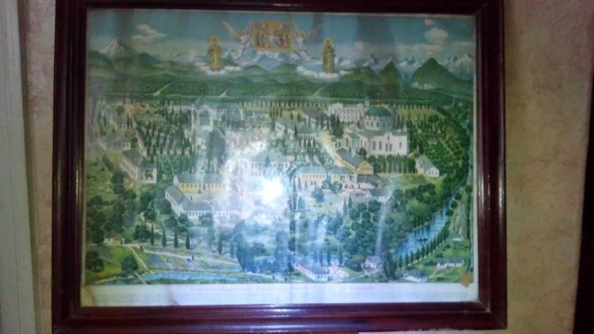 Картина 1902г. церковная литография Фесенко хромолитография  икона