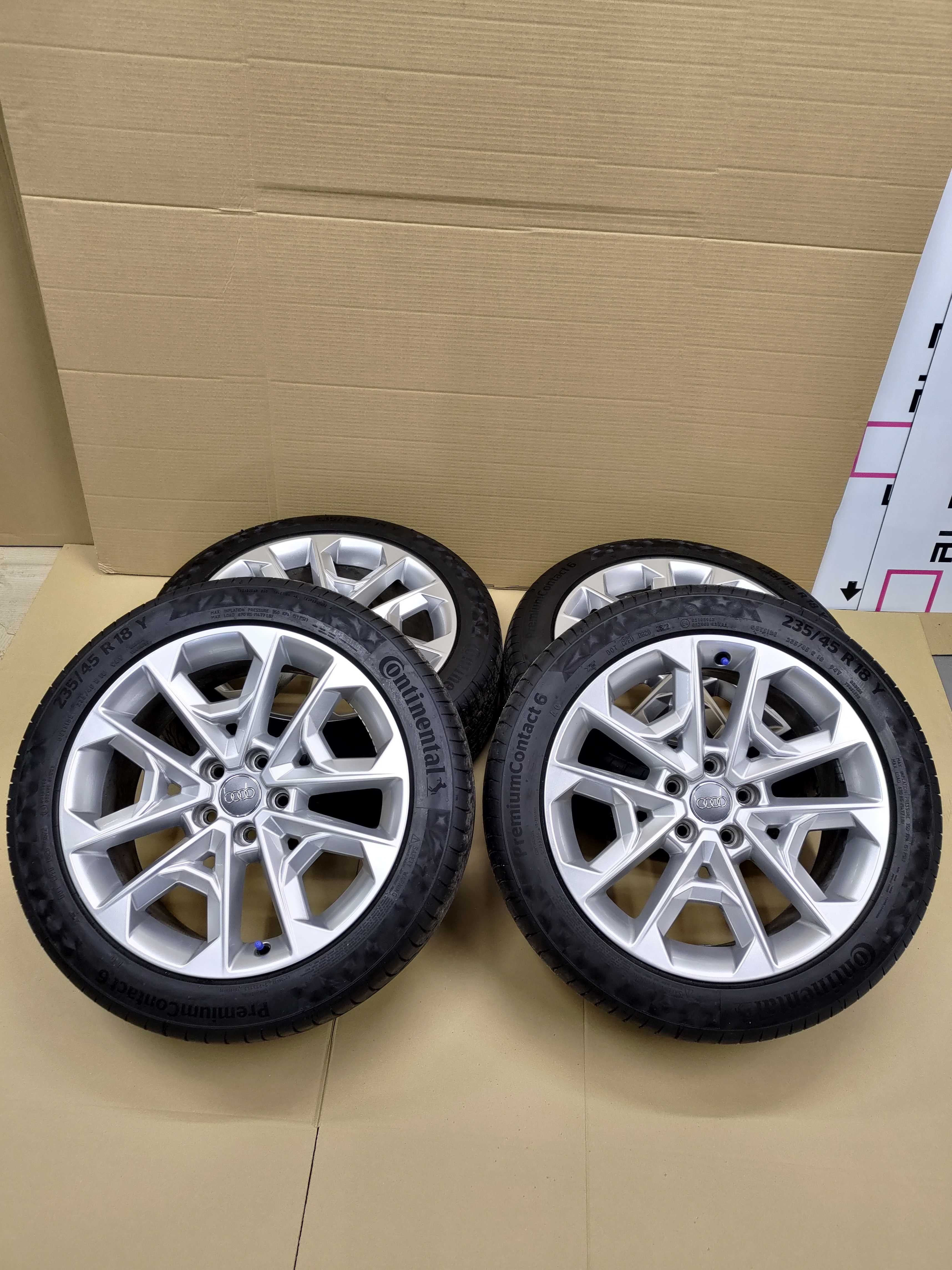 Oryginalne alufelgi koła Audi 18 5x112 + opony Continental 235/45 R18