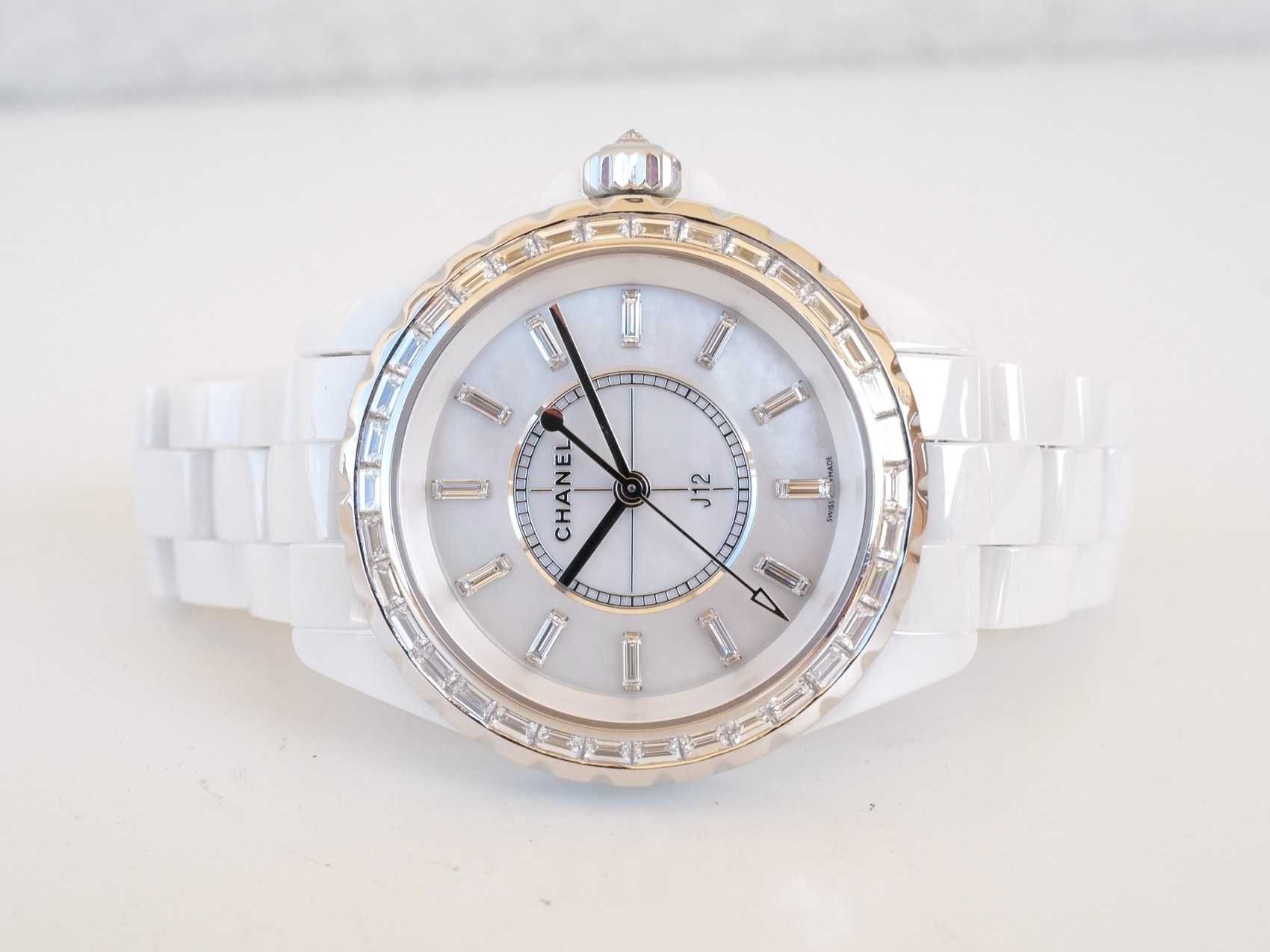 Chanel J12 Jewellery 3ct Baguette Diamonds 33mm