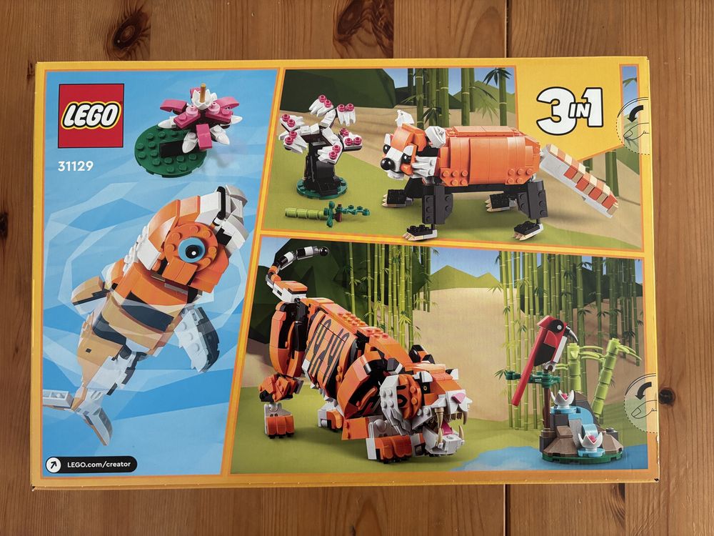 Lego creator 3-1 Girafa, Panda, Tigre, Astraunauta (Novo e Selado)
