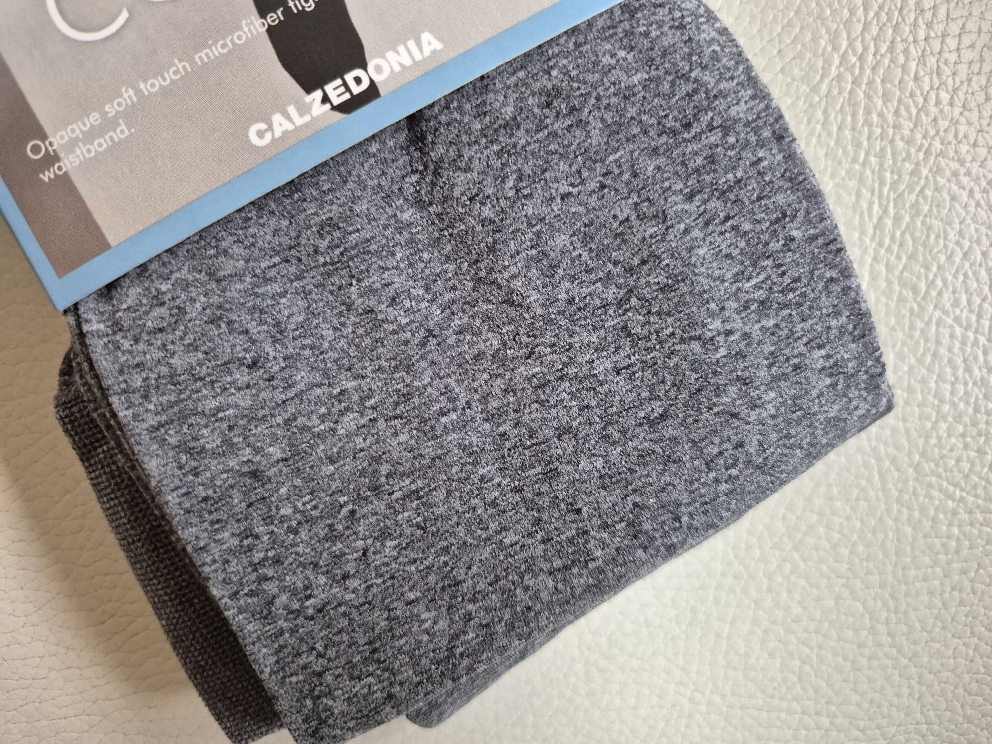 Rajstopy Calzedonia S szare melanż 50 den microfibra soft comfort
