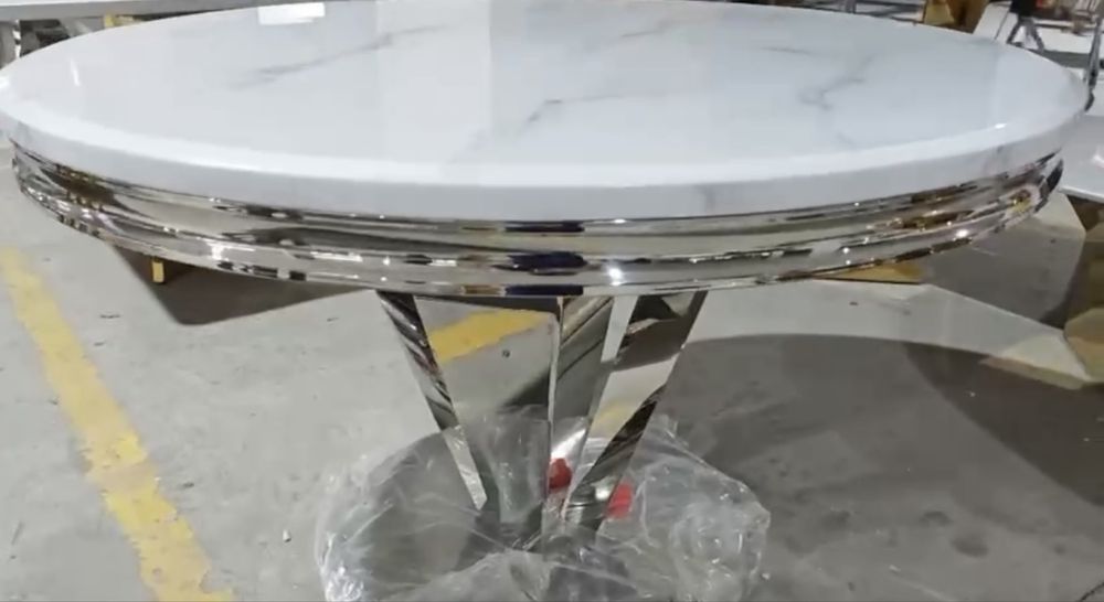 Стіл мармур круглий діаметр 1.30