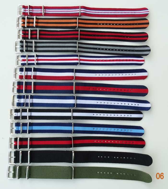 Pasek do zegarka NATO 18mm 20mm 22mm 24mm nylonowy parciany strap zulu