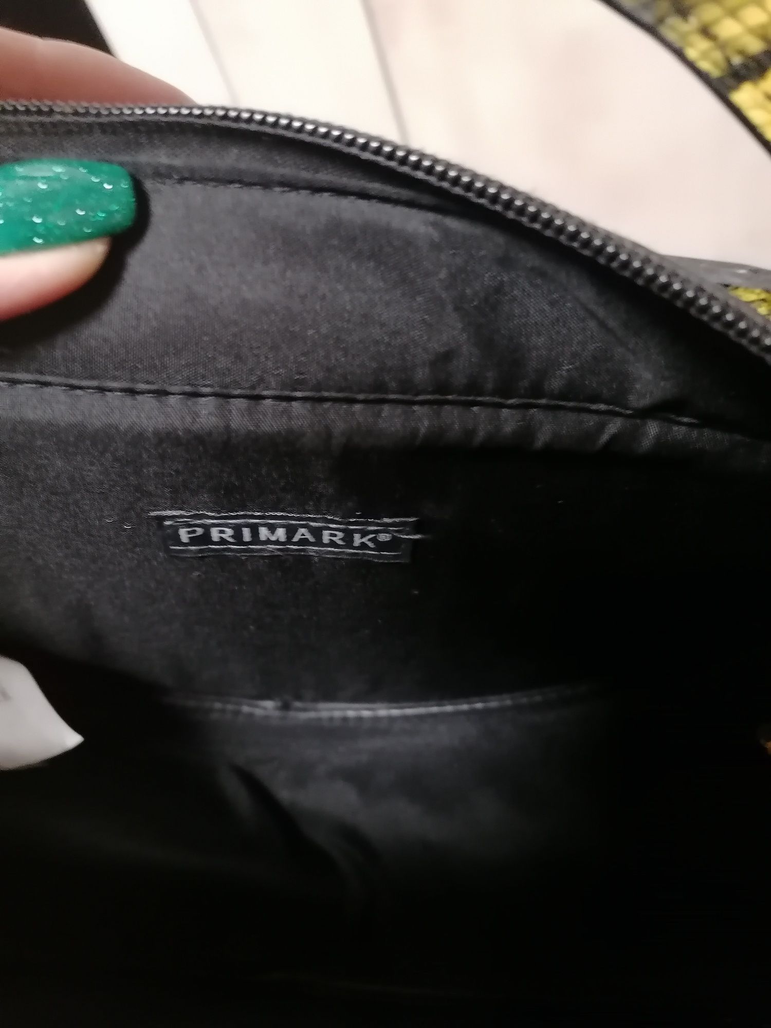 Primark torebka żółty wąż