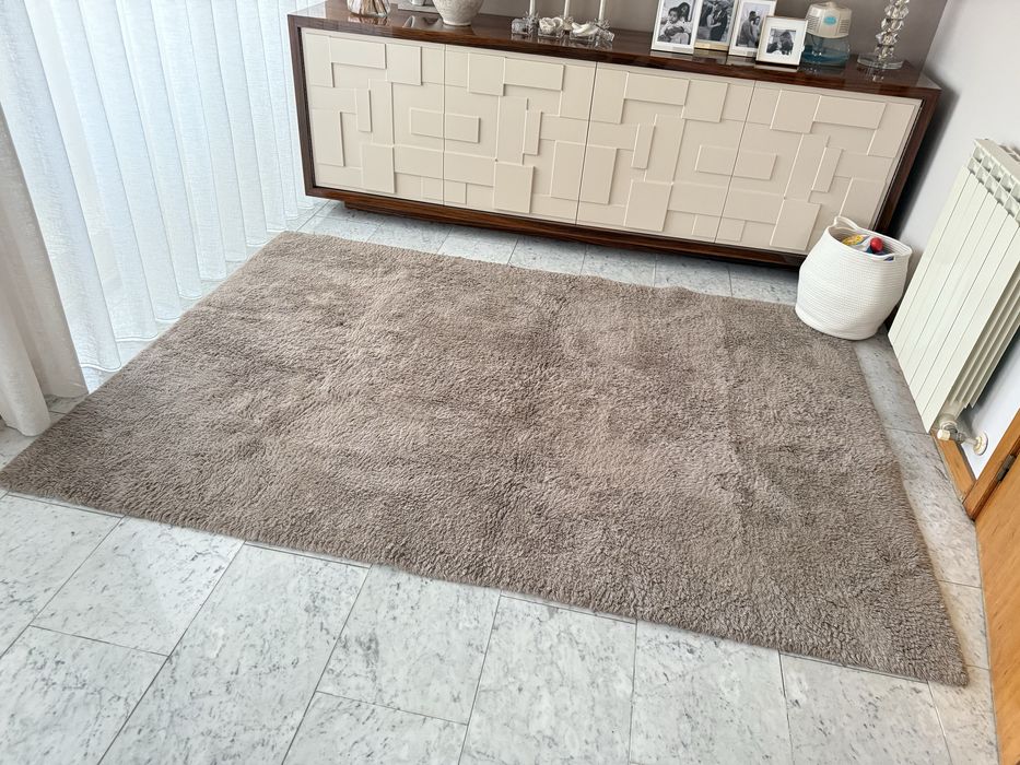 Tapete pêlo castanho claro