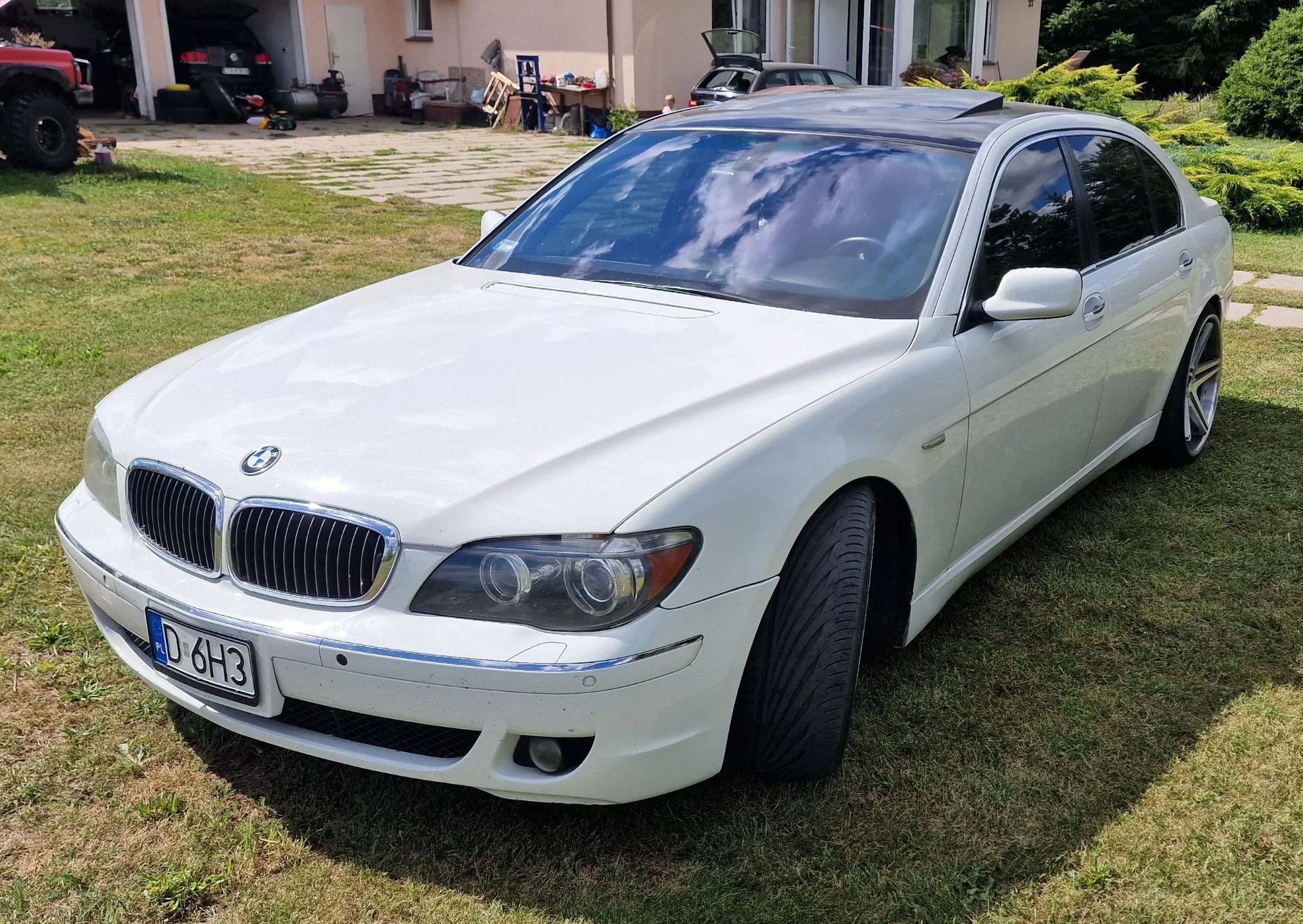 BMW Seria 7 BMW 750 Li (e66) 2006 alpinweiss 22" rant, dociągi, rolety