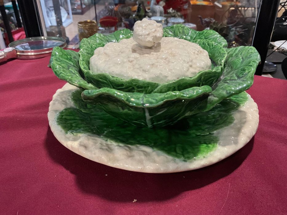 Bordalo terrina couve flor faiança 21 cm a pega 10 cm