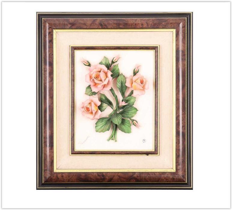 Lindas esculturas de flores realistas em porcelana Capodimonte