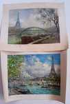 Conjunto 3 gravuras Paris e Sintra