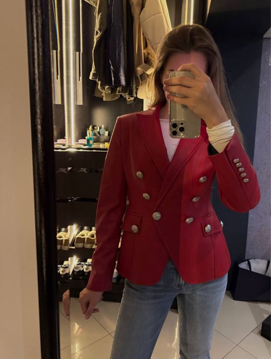 Пиджак Balmain кожа