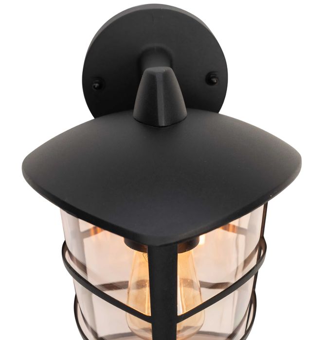 Lampa ścienna kinkiet zewnętrzny alu klasyczny czarny E27 Eglo ALORIA
