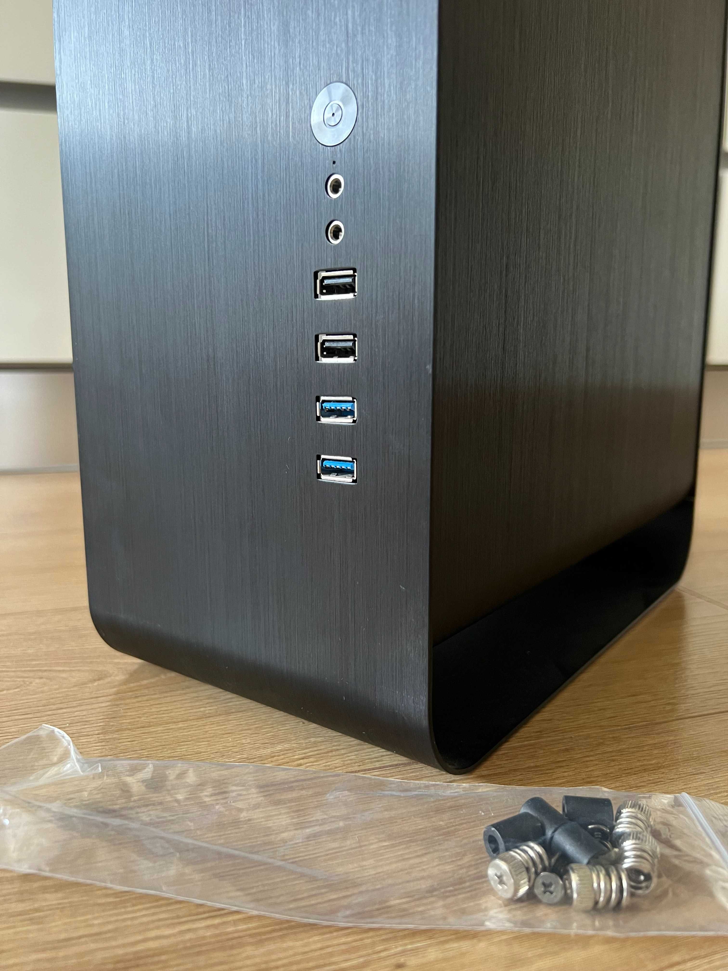 Caixa Mini-ITX Jonsbo UMX1 Plus, Preta, Lateral de Acrílico
