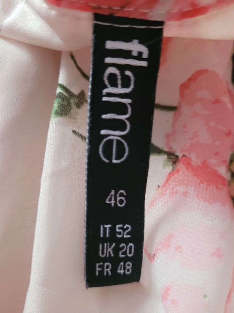 Zwiewna letnia bluzka w kwiaty na lato rozmiar 46  XXXL plus size