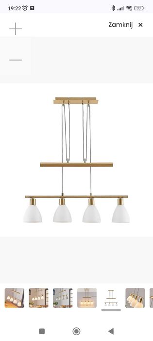 Lampa wisząca Lindby Simeon, kolor mosiądz, szkło, 73 cm, E14