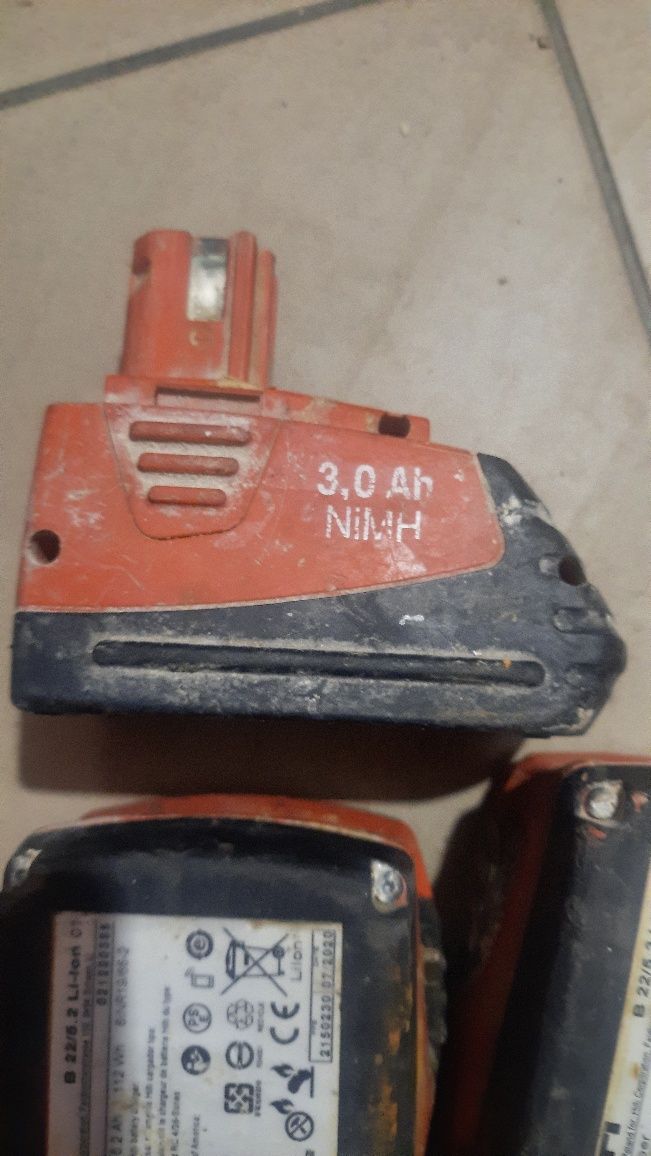 Baterie HILTI B22 5.2 uszkodzone 80zl sztu