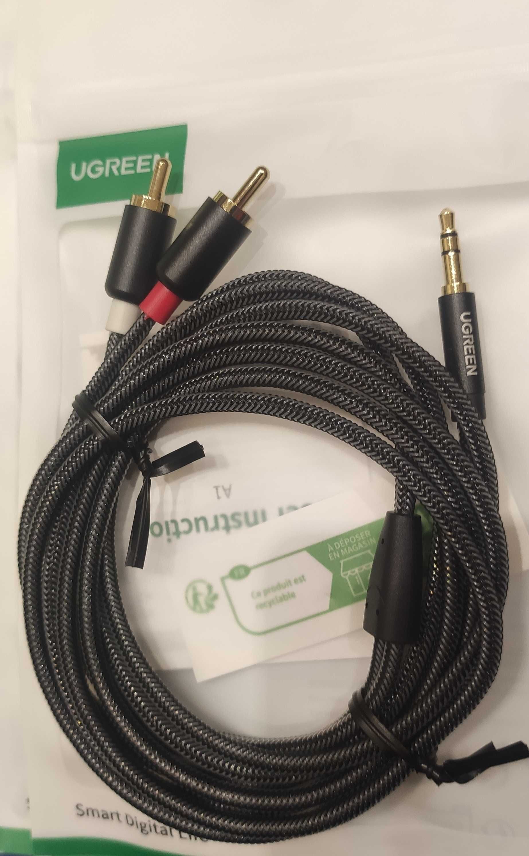 Ugreen аудио кабель 3.5mm to 2RCA 2 метра