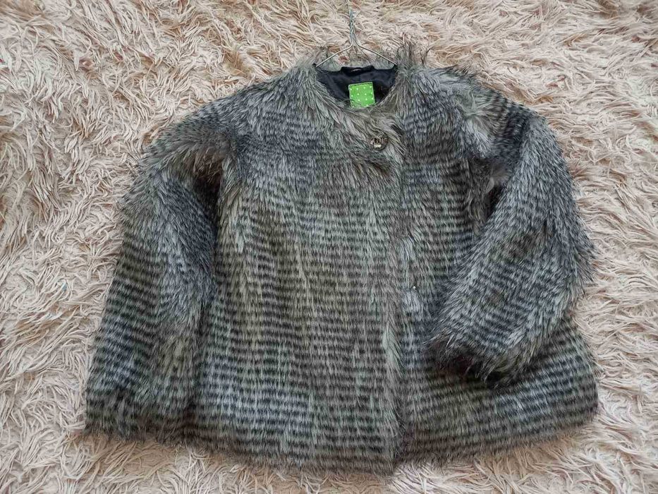 Шубка деми на девочку серая