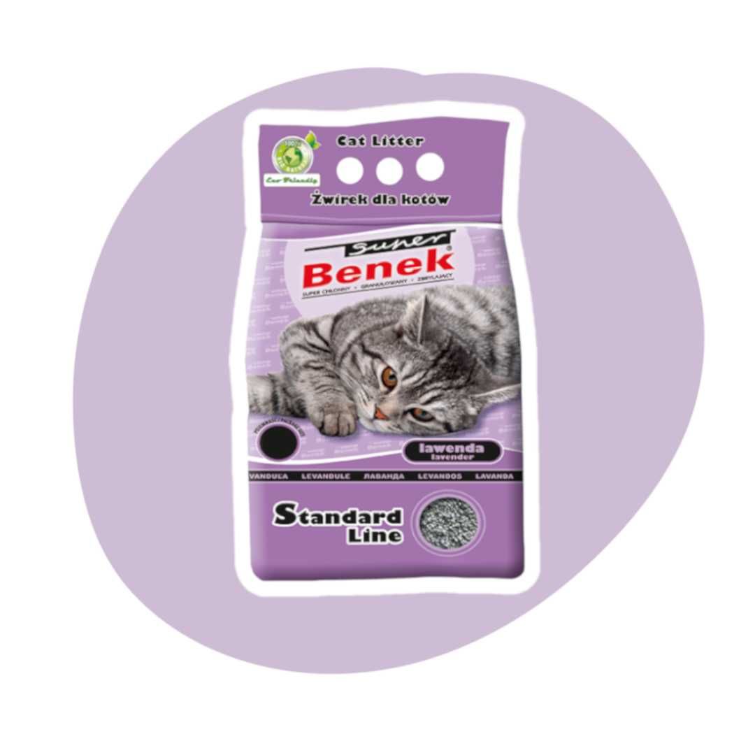 Super Benek Standard Lawenda 5l Żwirek bentonitowy