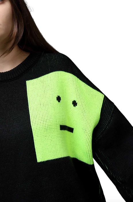 Светр Acne Studios Animation Pop Face Crewneck Sweater Black Green
